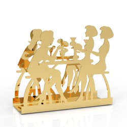 Decorelax Conversation Themed Metal Napkin Holder, Gold - Decorelax (1)