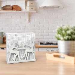 Decorelax Металлический держатель для салфеток с тематикой разговора, серый - 6
