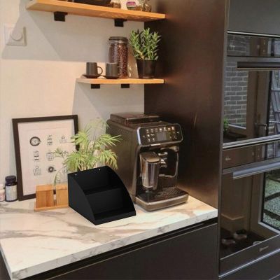 Decorelax رف منظم بسطح العمل بطبقتين، 25 سم، أسود - Decorelax