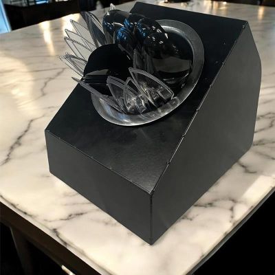 Decorelax Подставка для столовых приборов с сахарной соломкой, черная - Decorelax