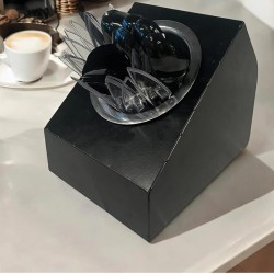 Decorelax Подставка для столовых приборов с сахарной соломкой, черная - 4