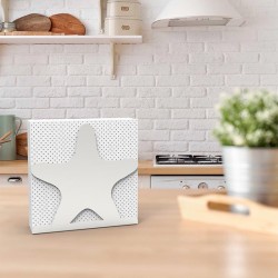 Decorelax Deniz Yıldızı Temalı Metal Peçetelik, Gri - 6