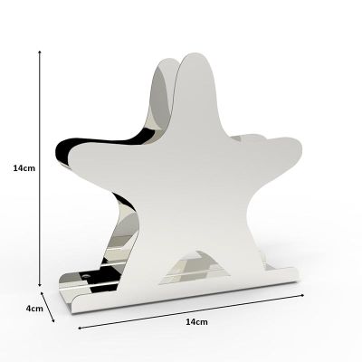 Decorelax Deniz Yıldızı Temalı Metal Peçetelik, Gri - Decorelax