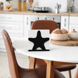 Decorelax Deniz Yıldızı Temalı Metal Peçetelik, Siyah - 4