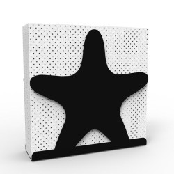 Decorelax Deniz Yıldızı Temalı Metal Peçetelik, Siyah - Thumbnail