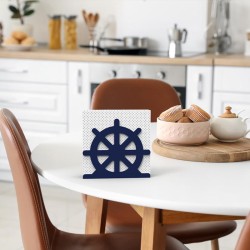 Decorelax Dümen Temalı Metal Peçetelik, Mavi - 4