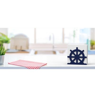 Decorelax Dümen Temalı Metal Peçetelik, Mavi - 8
