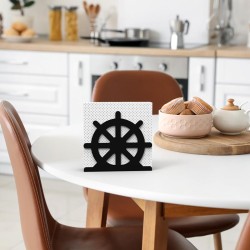 Decorelax Dümen Temalı Metal Peçetelik, Siyah - 4