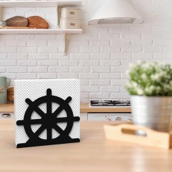 Decorelax Dümen Temalı Metal Peçetelik, Siyah - 6