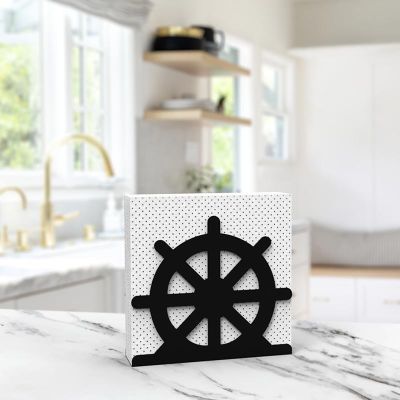 Decorelax Dümen Temalı Metal Peçetelik, Siyah - 3