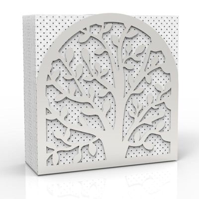 Decorelax Hayat Ağacı Temalı Metal Peçetelik, Gri - 1