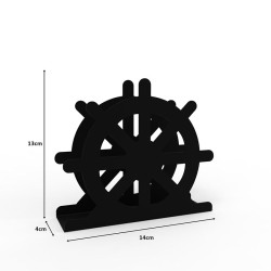 Decorelax Helm Themed Metal Napkin Holder, Black - 2