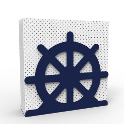 Decorelax Helm Themed Metal Napkin Holder, Blue - 1