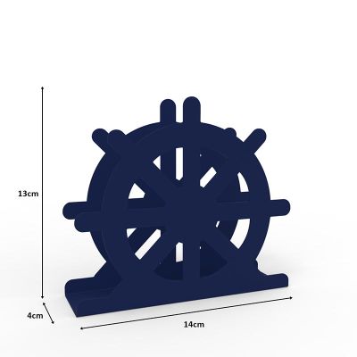 Decorelax Helm Themed Metal Napkin Holder, Blue - Decorelax