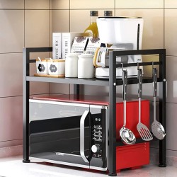 رف فرن الميكروويف Decorelax، أسود - 3