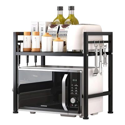 Decorelax Microwave Oven Shelf, Black - Decorelax