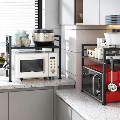 Decorelax Microwave Oven Shelf, Black - Decorelax