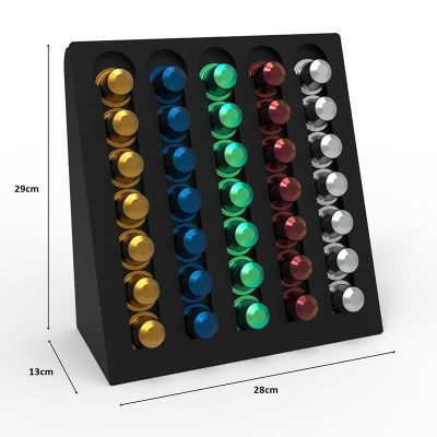 Decorelax Model-2 Kapsül Kahve Organizer Stand, Siyah - 1
