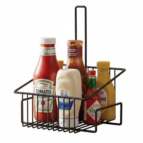 Decorelax Model-2 Metal Sosluk ve Masa Düzenleyici Stand, 19x26.5x18.5 cm - 1