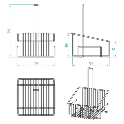 Decorelax Model-2 Metal Sosluk ve Masa Düzenleyici Stand, 19x26.5x18.5 cm - 7