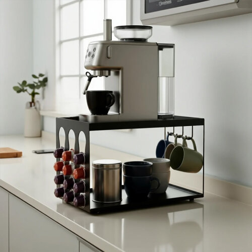 Decorelax Model-3 Kapsül Kahve Organizer Stand, Siyah - 3