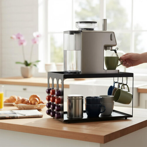 Decorelax Model-3 Kapsül Kahve Organizer Stand, Siyah - 5