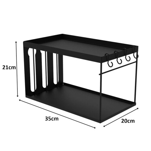Decorelax Model-3 Kapsül Kahve Organizer Stand, Siyah - 6