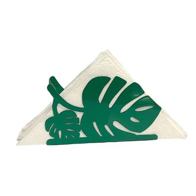 Decorelax Palm Leaf Themed Napkin Holder, Green - Decorelax