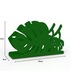 Decorelax Palm Leaf Themed Napkin Holder, Green - Decorelax (1)