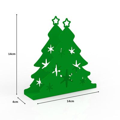 Decorelax Pine Tree Themed Metal Napkin Holder, Green - Decorelax