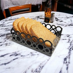 Decorelax Ring Design Bread Holder, Grey - 4
