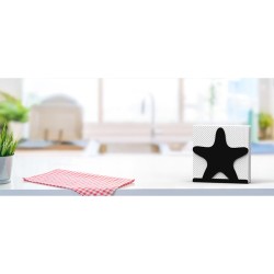 Decorelax Металлический держатель для салфеток с изображением морской звезды, черный - 9