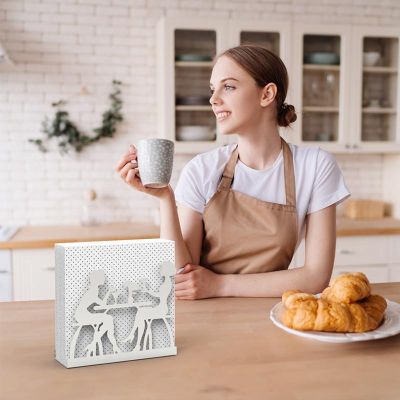 Decorelax Sohbet Temalı Metal Peçetelik, Gri - 5