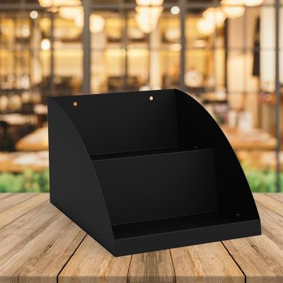 Decorelax Tezgahönü 2 Katlı Organizer Raf, 25 cm, Siyah - Decorelax