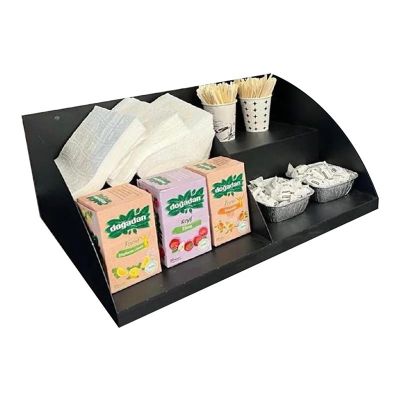 Decorelax Tezgahönü 2 Katlı Organizer Raf, 50 cm, Siyah - 1