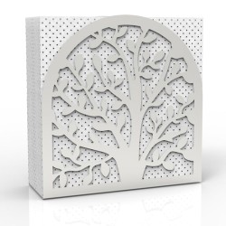 Decorelax Tree of Life Themed Metal Napkin Holder, Grey - Decorelax