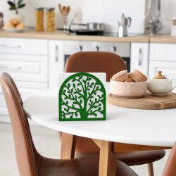 Decorelax Tree of Life Themed Napkin Holder, Green - 5