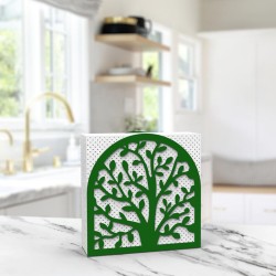 Decorelax Tree of Life Themed Napkin Holder, Green - 6