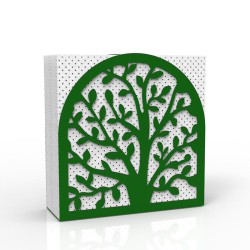 Decorelax Tree of Life Themed Napkin Holder, Green - Decorelax