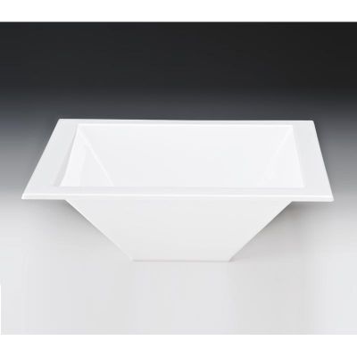 Zicco ZCP-471 Polikarbon Teşhir Kasesi, 44.5x44.5x15.5 cm, Beyaz - 1