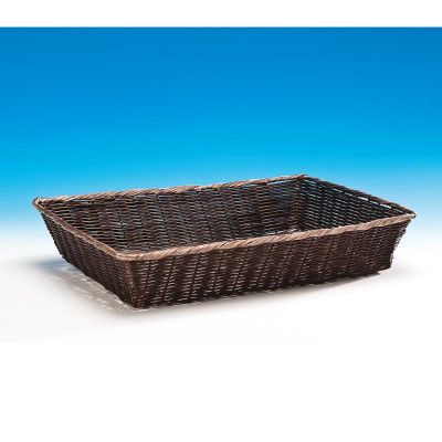 Zicco JQ-8003 Dikdörtgen Plastik Ekmek Sepeti, 51x36x10 cm, Koyu Renk - 1