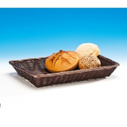 Zicco JQ-8003 Dikdörtgen Plastik Ekmek Sepeti, 42x30x7.5 cm, Koyu Renk - Zicco