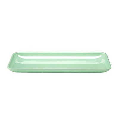 Zicco K-2028 Melamin Dikdörtgen Teşhir Tabağı, 21x51x4 cm, Yeşil - 1