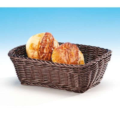 Zicco JQ-1004 Plastik Dikdörtgen Ekmek Sepeti, 23x19x8 cm, Koyu Renk - 1
