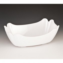 Zicco ZCP-337 Dikdörtgen Polikarbon Teşhir Kasesi, 27x18x9 cm, Beyaz - Zicco