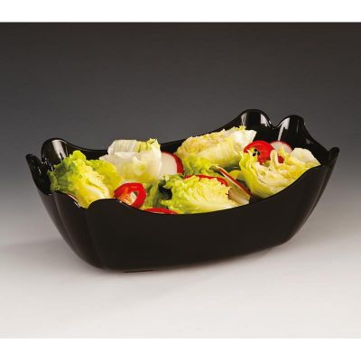Zicco ZCP-337 Dikdörtgen Polikarbon Teşhir Kasesi, 27x18x9 cm, Siyah - 1