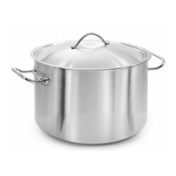 Dizdar Cylindrical Pot, Deep, with Lid, 30x28 cm, 19.8 L - Dizdar