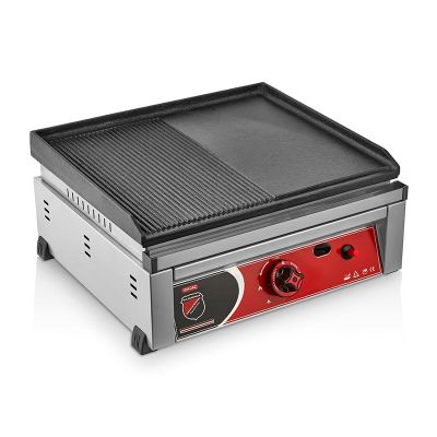 SilverInox 2601 Yarı Oluklu Döküm Izgara, 50 cm, Doğalgazlı - 1