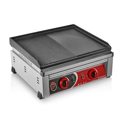 SilverInox 2150 Yarı Oluklu Döküm Izgara, 50 cm, Elektrikli - 1