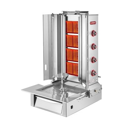 SilverInox 2166-A4 Alttan Motorlu Döner Ocağı, 4 Radyanlı, Doğalgazlı - SilverInox